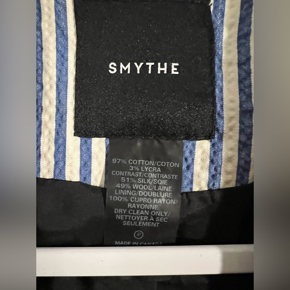 Smythe Blue Seersucker Striped
Taped Peak Lapel Blazer 4 - Picture 4 of 11